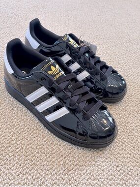 New Adidas SUPERSTAR II W Patent Leather Sneakers